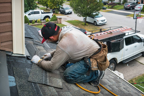Professional Flat Roof Repair technician working in Grapeville, PA